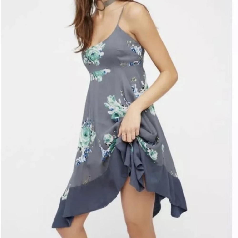 Free People Faded Bloom Mini Slip Dress Women's XS - Picture 3 of 11